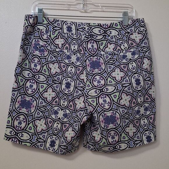 TALBOTS Shorts Womens Size 10 Colorful Whimsical Spring Fun Cotton - Picture 5 of 6